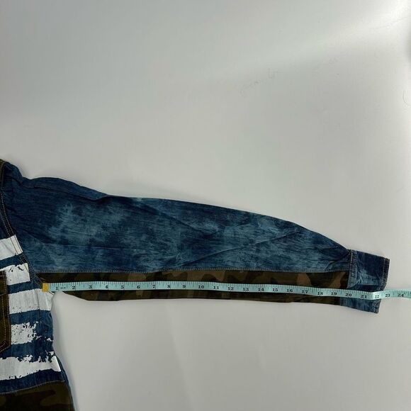 Allston Outfitter Deadstock Fatigue Camo Denim Western Pearl Shirt NWT M - Picture 8 of 8